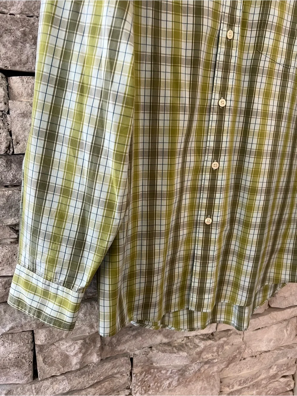 J. Crew Olive Green Plaid Long-Sleeve Cotton Button-Down Shirt